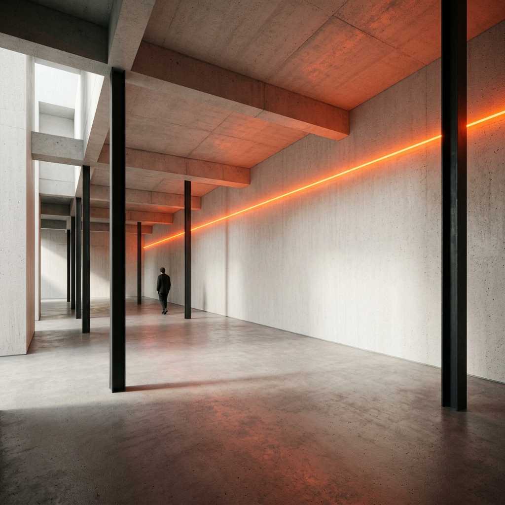 Titanium architectural corridor